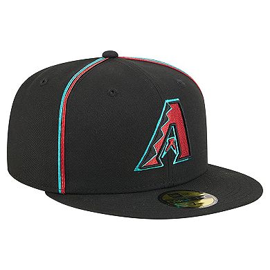 Men's New Era Black Arizona Diamondbacks Soutache 59FIFTY Fitted Hat