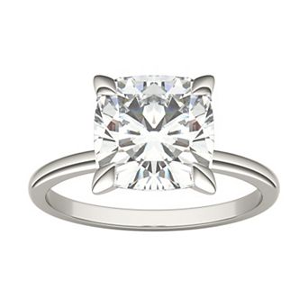 Charles & Colvard 10k Gold Lab-Created Moissanite Cushion Solitaire Ring