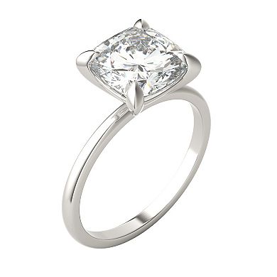 Charles & Colvard 10k Gold Lab-Created Moissanite Cushion Solitaire Ring