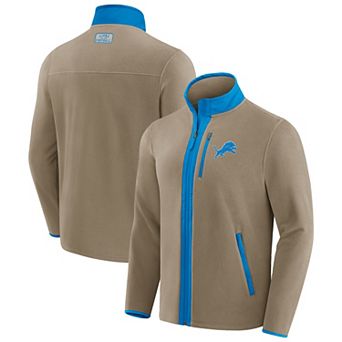 Men's NFL x Darius Rucker Collection by Fanatics Tan Detroit Lions Heavyweight Polar Fleece Full-Zip Jacket