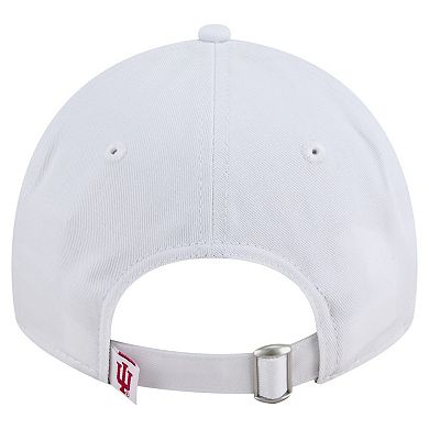 Men's New Era White Indiana Hoosiers Fan 9TWENTY Adjustable Hat