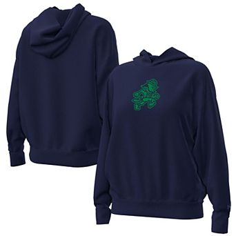Women's Under Armour Navy Notre Dame Fighting Irish Leprechaun Icon Fleece Pullover Hoodie