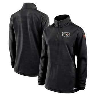 Women's Fanatics Black Philadelphia Flyers Authentic Pro Rink Quarter-Zip Pullover