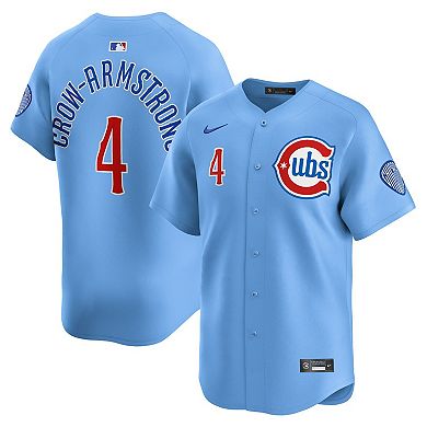 Men's Nike Pete Crow-Armstrong Light Blue Chicago Cubs Alternate Limited Player Jersey