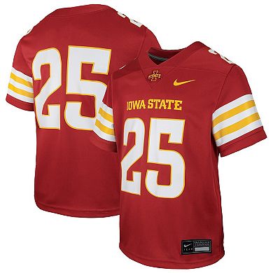 Youth Nike #25 Cardinal Iowa State Cyclones Untouchable Replica Game Jersey