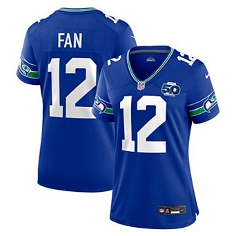 Women's Nike 12 Fan Royal Seattle Seahawks Alternate 2 50th Season Game Jersey