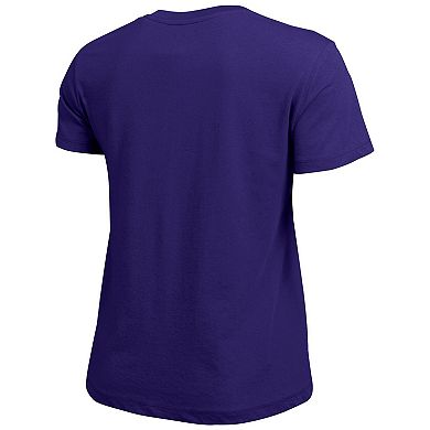 Women's Champion Purple LSU Tigers Arched Over Logo T-Shirt