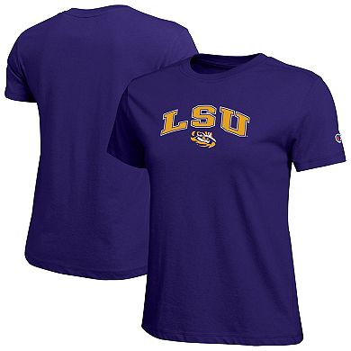 Women's Champion Purple LSU Tigers Arched Over Logo T-Shirt