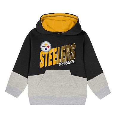 Toddler Outerstuff Black Pittsburgh Steelers Lineman Fleece Hoodie & Pants Set