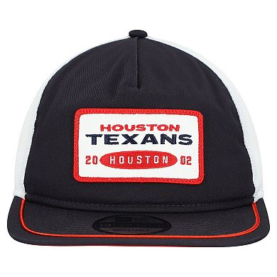 Men's New Era Navy/White Houston Texans Patch 19TWENTY Adjustable Hat