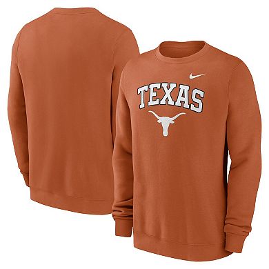 Men's Nike Texas Orange Texas Longhorns Arch Pullover Sweatshirt