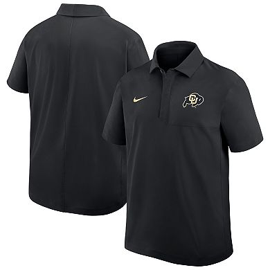 Men's Nike Black Colorado Buffaloes Woven Polo