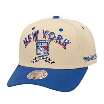 Men's Mitchell & Ness Cream New York Rangers Soul Legacy Defined Two-Tone Pro Crown Adjustable Hat