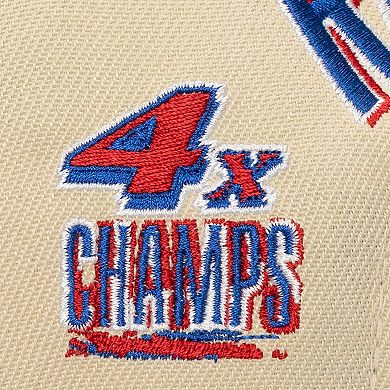 Men's Mitchell & Ness Cream New York Rangers Soul Legacy Defined Two-Tone Pro Crown Adjustable Hat