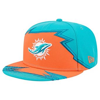 Men's New Era Aqua/Orange Miami Dolphins Break 59FIFTY Fitted Hat