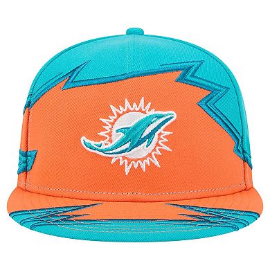 Men's New Era Aqua/Orange Miami Dolphins Break 59FIFTY Fitted Hat