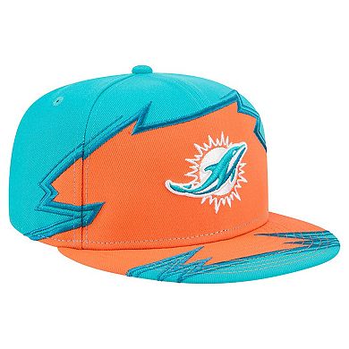 Men's New Era Aqua/Orange Miami Dolphins Break 59FIFTY Fitted Hat