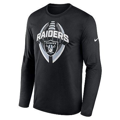 Men's Nike Black Las Vegas Raiders Primetime Legend Icon Performance Long Sleeve T-Shirt