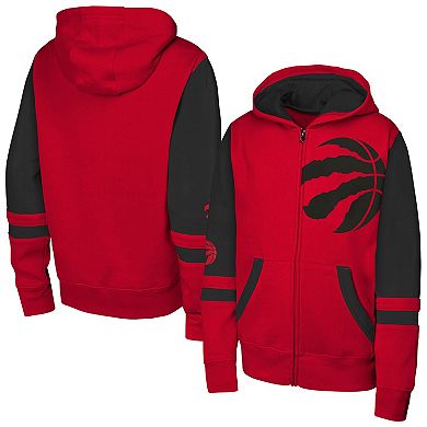 Youth Outerstuff Red Toronto Raptors Straight to the League Full-Zip Hoodie