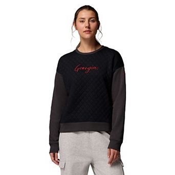 Women's Columbia Black Georgia Bulldogs Collegiate Hart Mountain™ Quilted Sweatshirt