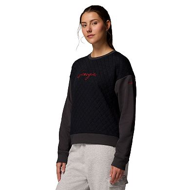 Women's Columbia Black Georgia Bulldogs Collegiate Hart Mountain™ Quilted Sweatshirt