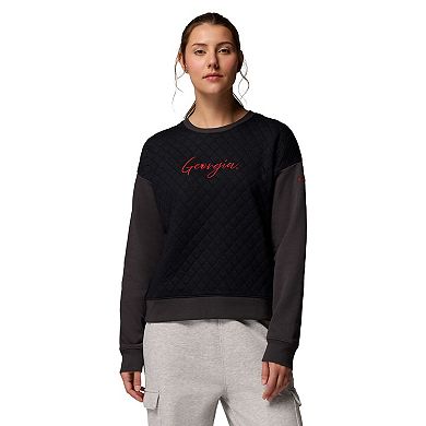 Women's Columbia Black Georgia Bulldogs Collegiate Hart Mountain™ Quilted Sweatshirt