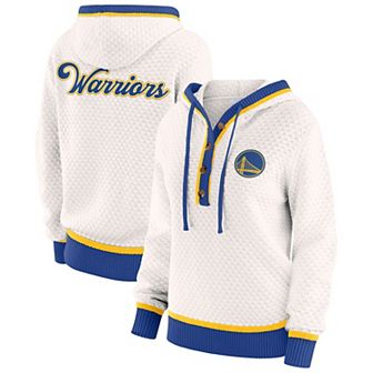 Women's WEAR by Erin Andrews White Golden State Warriors Plus Size Hoodie Sweater
