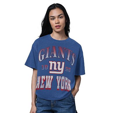 Women's Starter Heather Royal New York Giants Oversized Hall of Fame T-Shirt