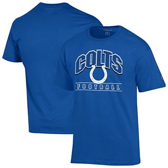 Men's Champion Royal Indianapolis Colts Helmet T-Shirt