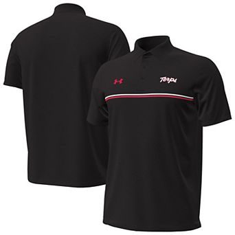 Men's Under Armour Black Maryland Terrapins Performance Drive Chest Stripe Polo