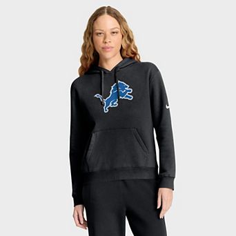 Women's Nike Black Detroit Lions Club Fleece Pullover Hoodie