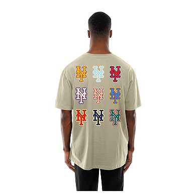 Men's New Era Cream New York Mets Ransom Note Oversized T-Shirt