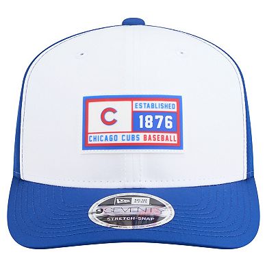 Men's New Era White/Royal Chicago Cubs Established Patch 9SEVENTY Adjustable Hat