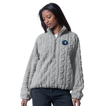 Women's G-III 4Her by Carl Banks Gray Minnesota Timberwolves Champ Half-Zip Pullover