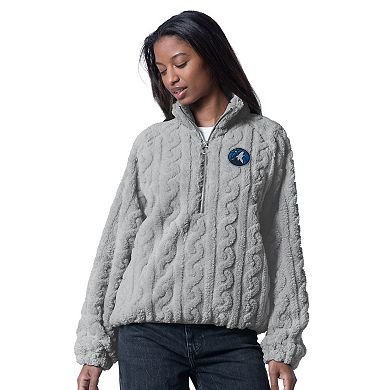 Women's G-III 4Her by Carl Banks Gray Minnesota Timberwolves Champ Half-Zip Pullover