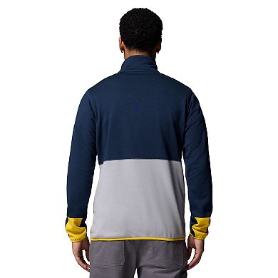 Men's Columbia Navy/Gray Michigan Wolverines Hike Omni-Wick Half-Zip Pullover