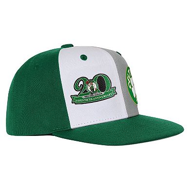 Youth Mitchell & Ness Kelly Green Boston Celtics Anniversary Duo Front Snapback Hat