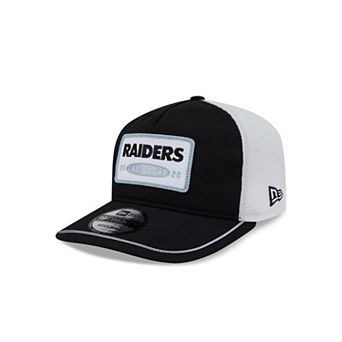 Men's New Era Black/White Las Vegas Raiders Patch 19TWENTY Adjustable Hat