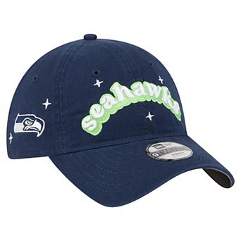 Girls Youth New Era College Navy Seattle Seahawks Cheer 9TWENTY Adjustable Hat
