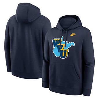 Men's Nike Navy West Virginia Mountaineers 1965 Throwback Club Fleece Hoodie