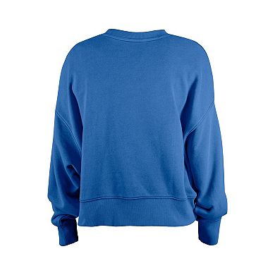 Girl's New Era Blue Detroit Lions Flip Sequin Sweatshirt