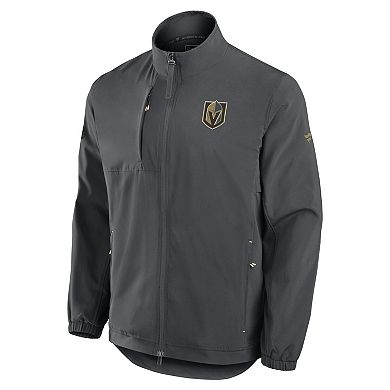 Men's Fanatics Charcoal Vegas Golden Knights Authentic Pro Rink Coaches Full-Zip Jacket