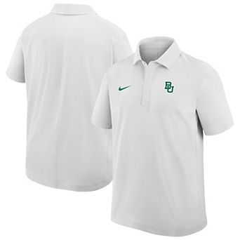 Men's Nike White Baylor Bears Woven Polo