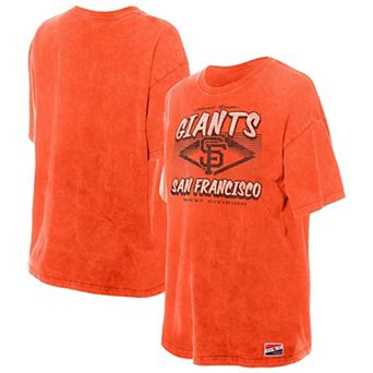 Women's New Era Orange San Francisco Giants Mineral Wash Oversized T-Shirt