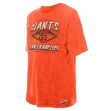 Women's New Era Orange San Francisco Giants Mineral Wash Oversized T-Shirt