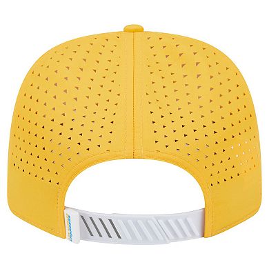 Men's New Era White/Gold Los Angeles Chargers Established Patch 9SEVENTY Adjustable Hat