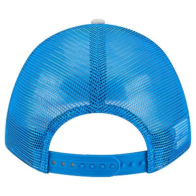 Men's New Era Gray Detroit Lions Linear A-Frame 9FORTY Adjustable Hat