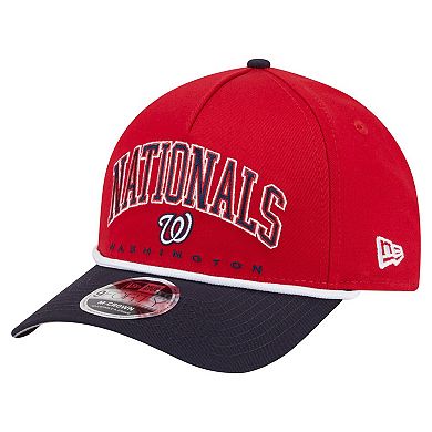 Men's New Era Red/Navy Washington Nationals Arch 9FORTY A-Frame M-Crown Adjustable Hat
