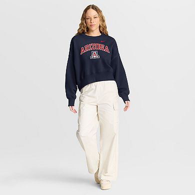 Women's Nike Navy Arizona Wildcats Oversized Phoenix Arch Pullover Sweatshirt