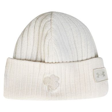 Men's Under Armour Stone Notre Dame Fighting Irish Sideline Halftime Shallow Cuffed Knit Hat